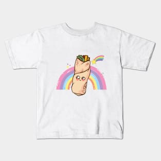 Rainbow Burrito Kids T-Shirt